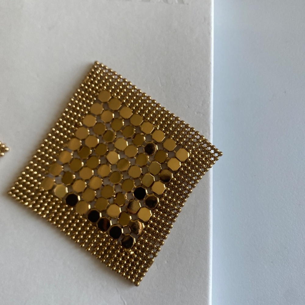 NWT Zara Metal Mesh Earrings - Picture 6 of 8